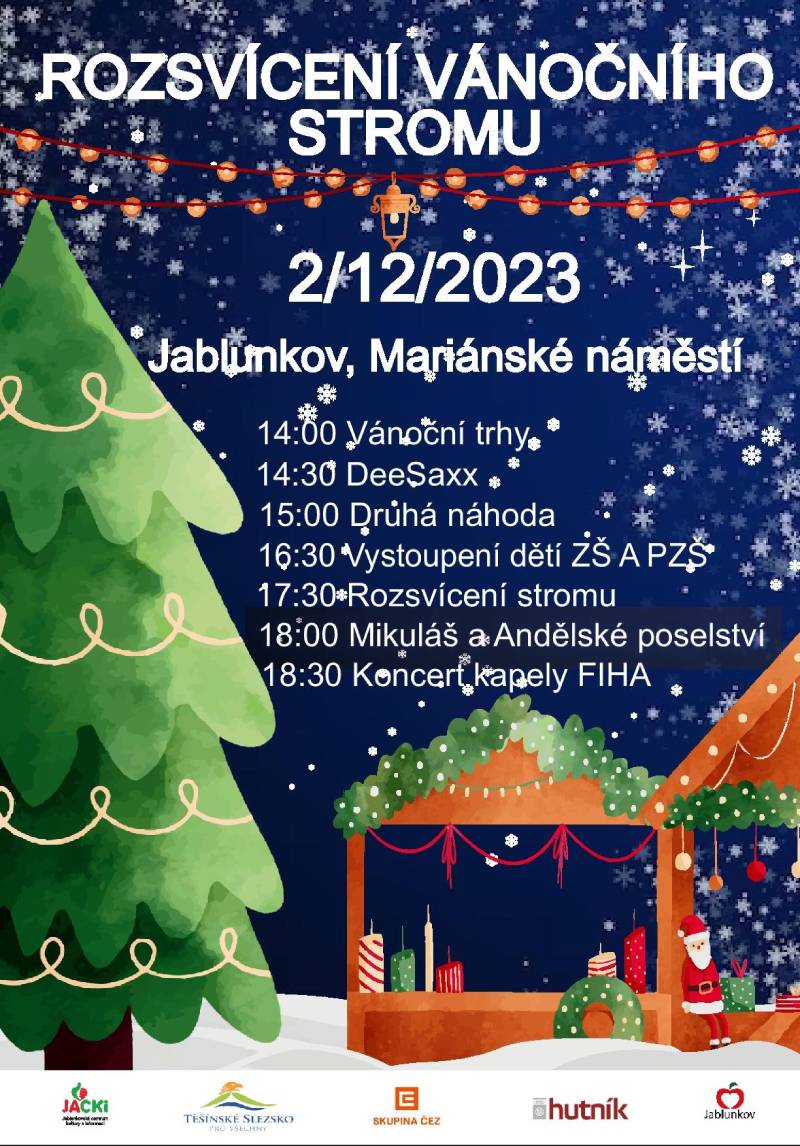 Pozvání na akci - Rozsvícení Vánočního strumu v Jablunkově