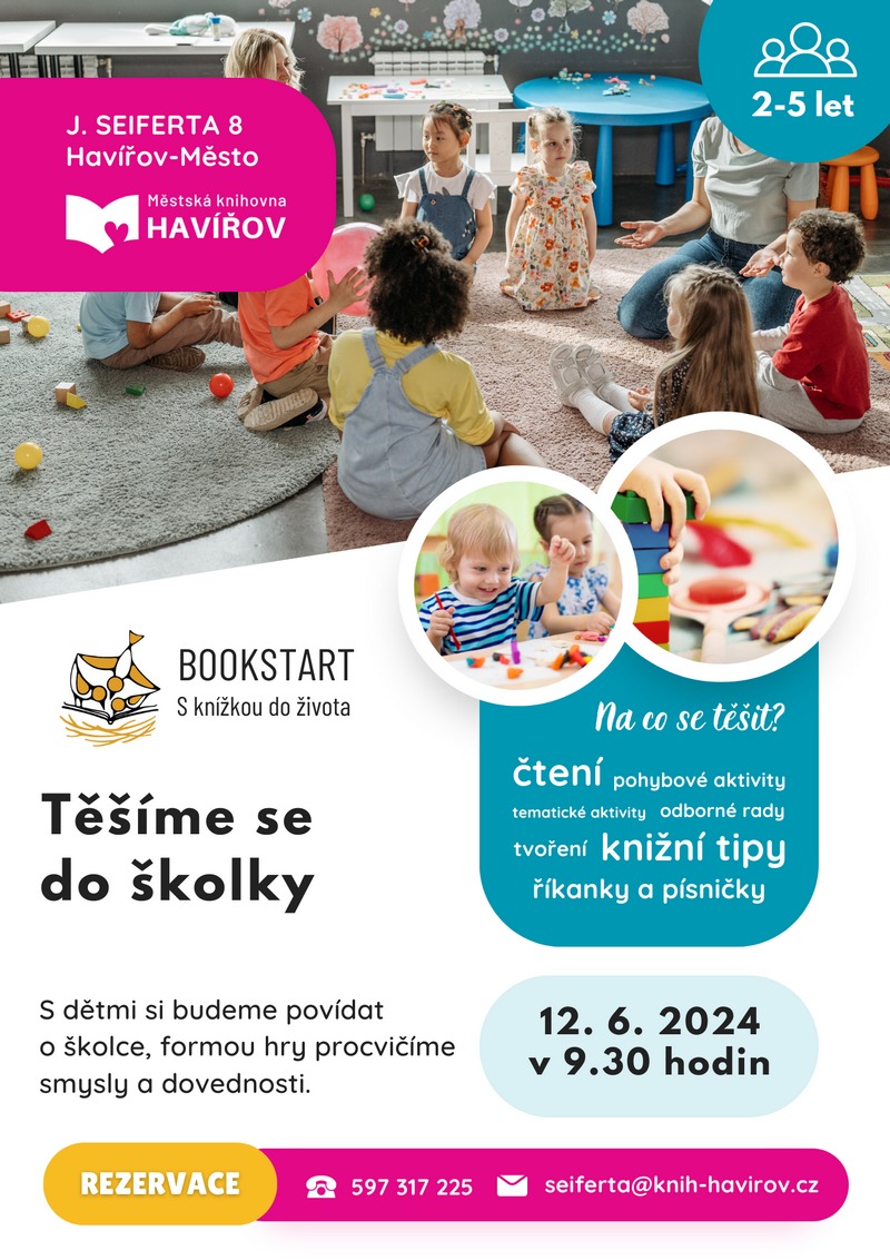 Pozvání na akci - Bookstart - Těšíme se do školky