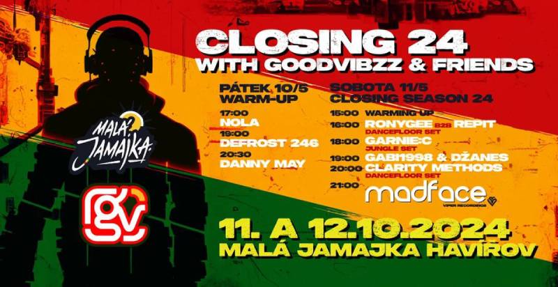 Pozvání na akci - Closing 24 - Malá Jamajka