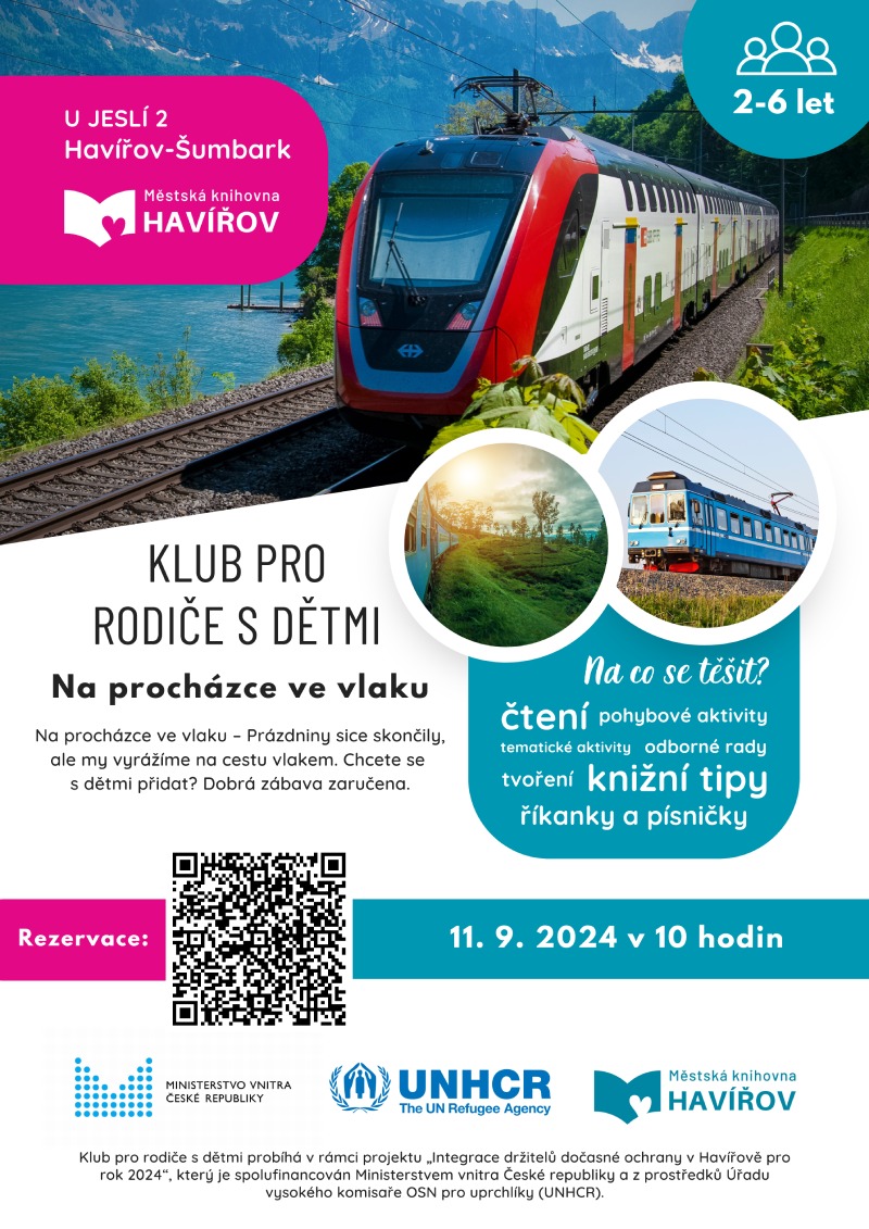 Pozvání na akci - Klub pro rodiče s dětmi - Na procházce ve vlaku