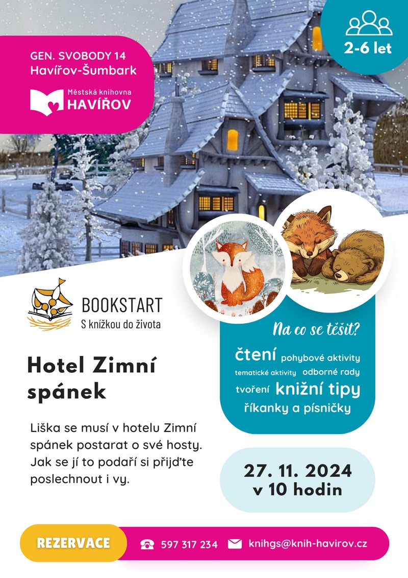 Pozvání na akci - Bookstart: Hotel Zimní spánek