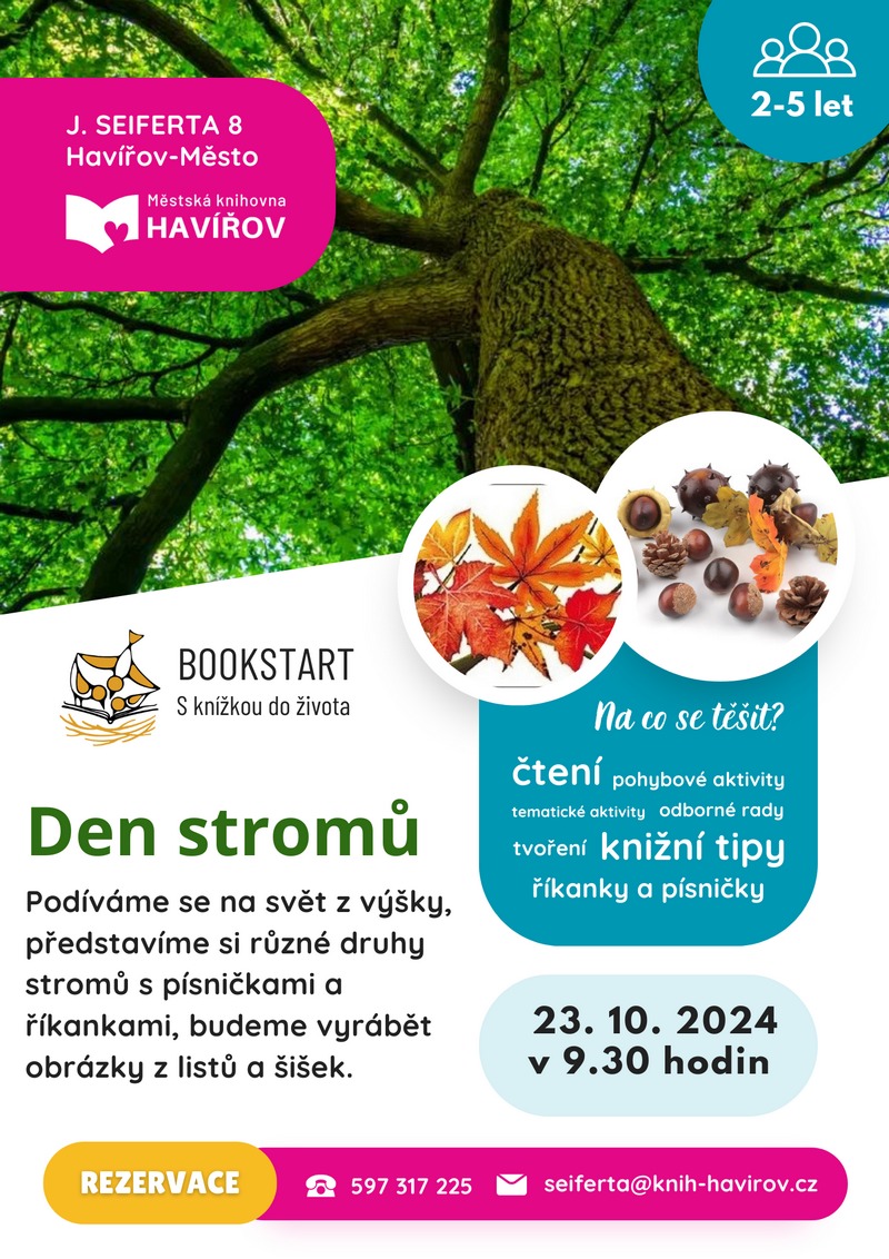 Pozvání na akci - Bookstart - Den stromů