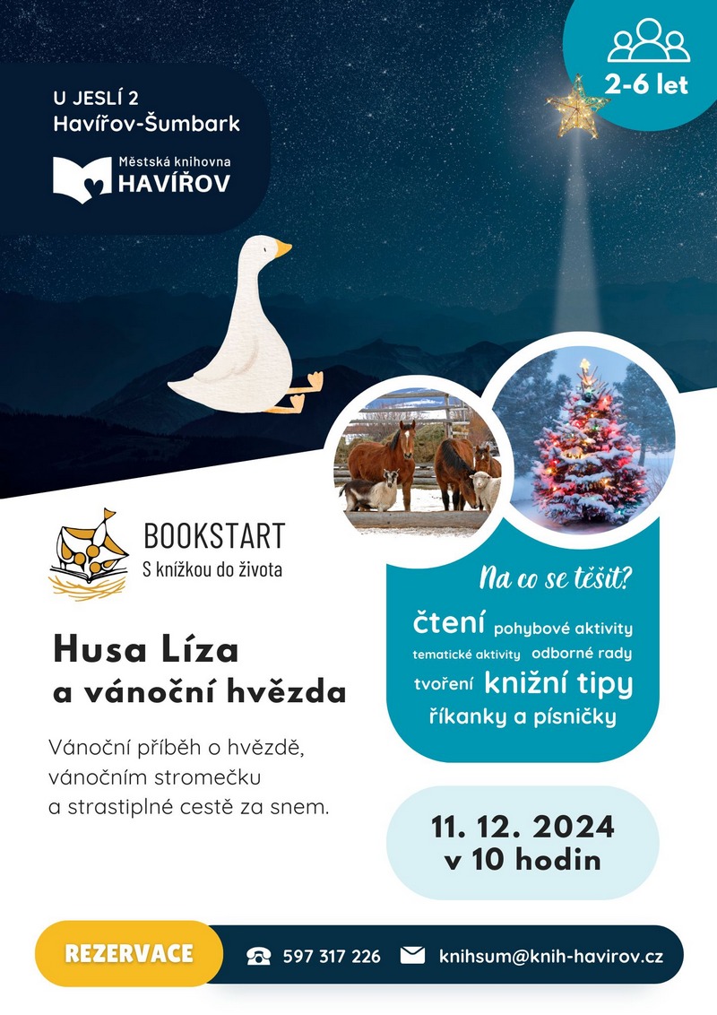 Pozvání na akci - Bookstart: Husa Líza a vánoční hvězda