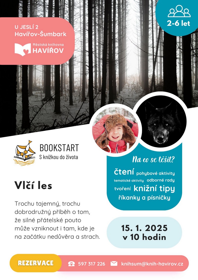 Pozvání na akci - Bookstart - Vlčí les