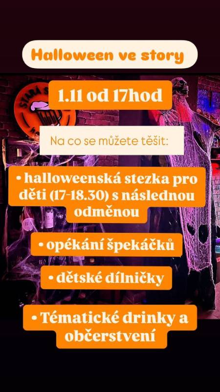 Pozvání na akci - halloweenská stezka pro děti