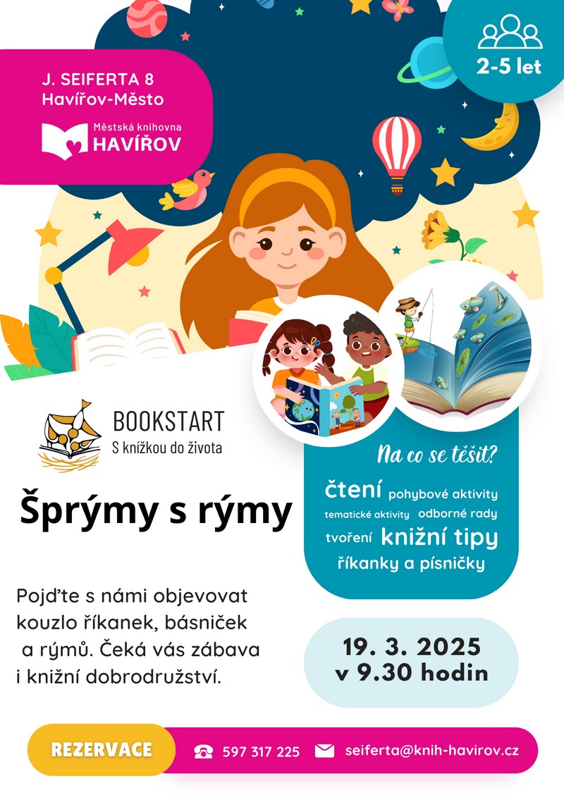 Pozvání na akci - Bookstart: Šprýmy s rýmy