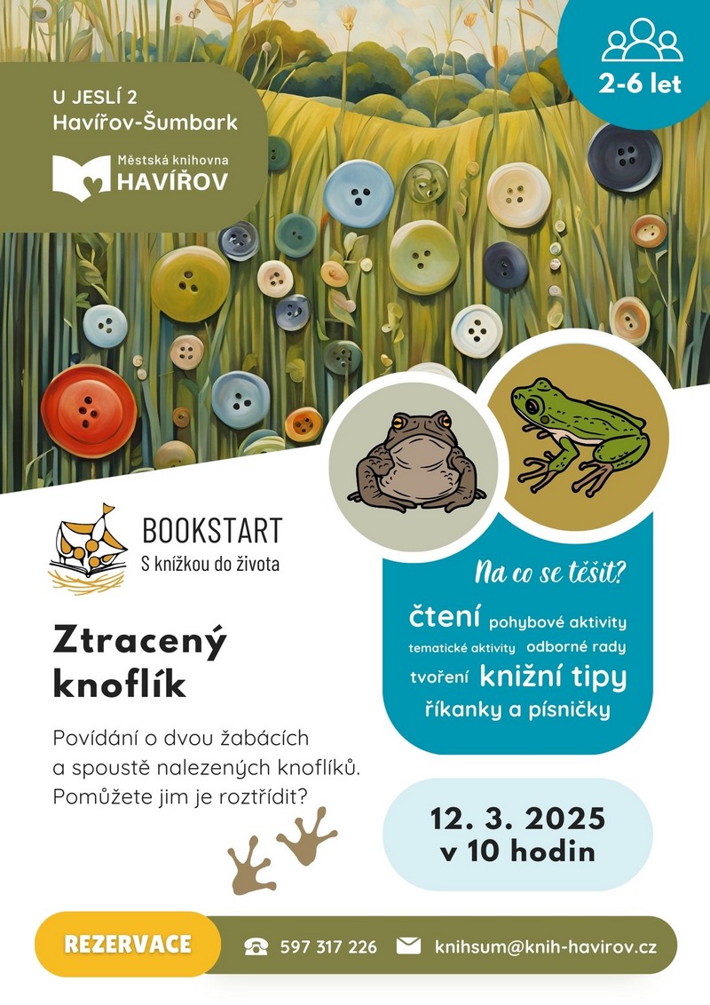 Pozvání na akci - Bookstart - Ztracený knoflík