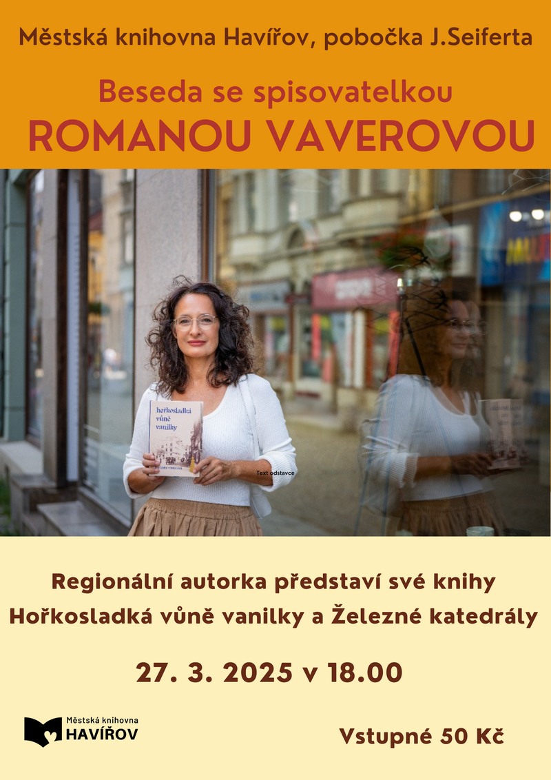 Pozvání na akci - Beseda s Romanou Vaverovou