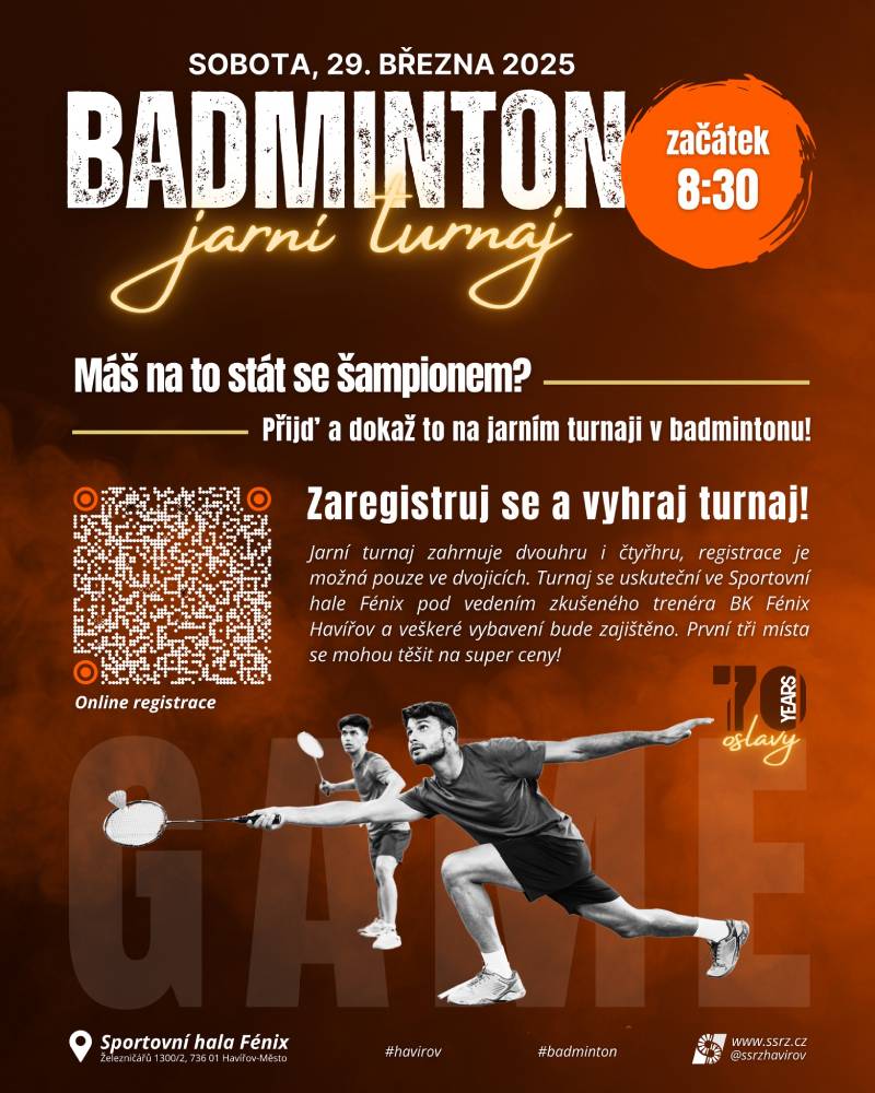 Pozvání na akci - Badminton - Jarní turnaj