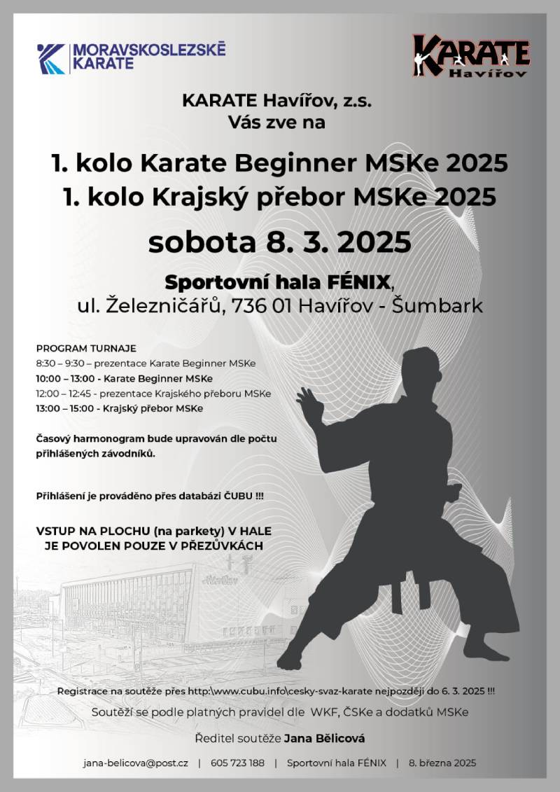 Pozvání na akci - Karate turnaj