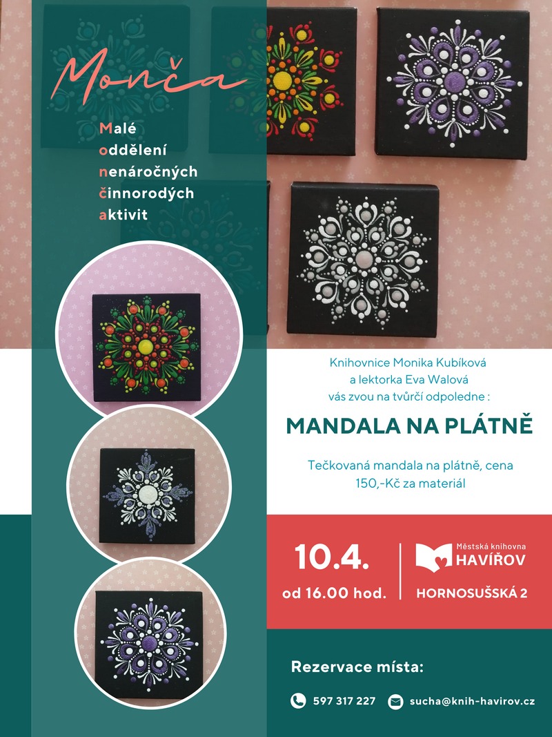 Pozvání na akci - Monča: Tečkované mandalky na plátně