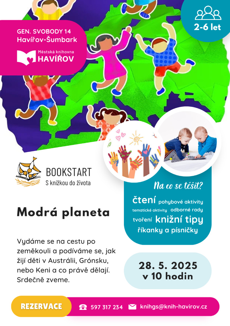 Pozvání na akci - Bookstart - Modrá planeta