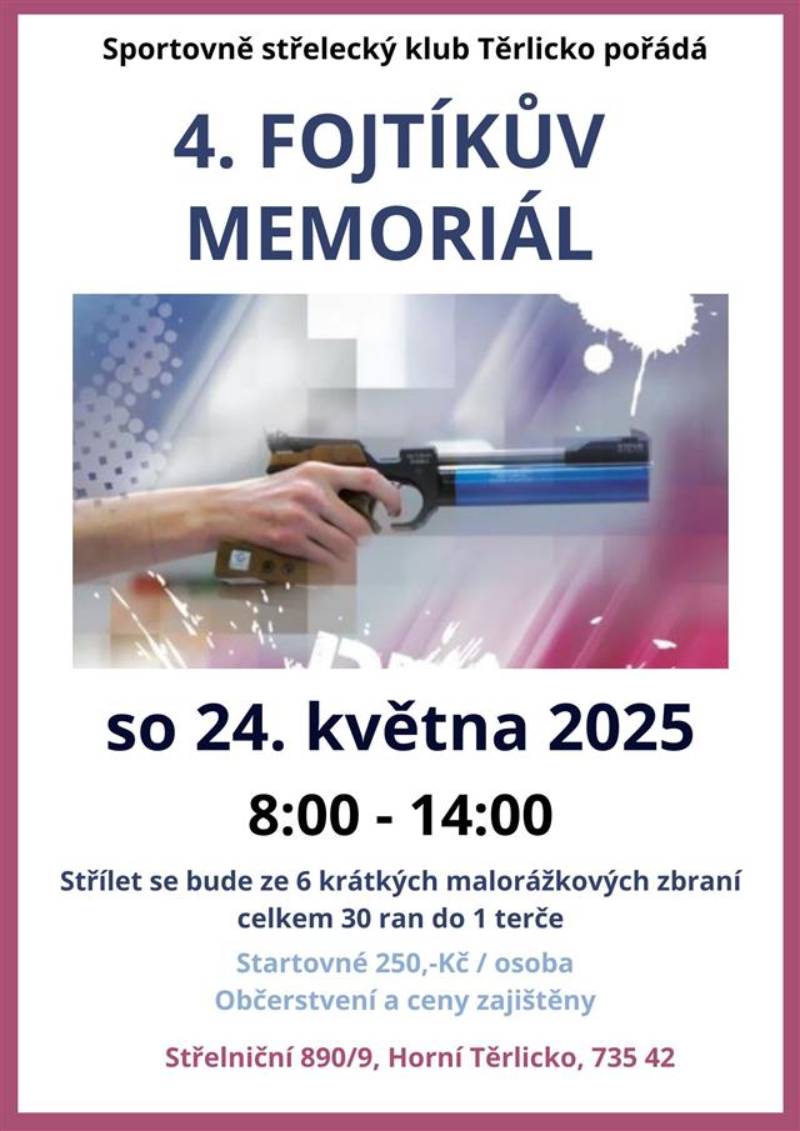 Pozvání na akci - 4. Fojtíkův memoriál