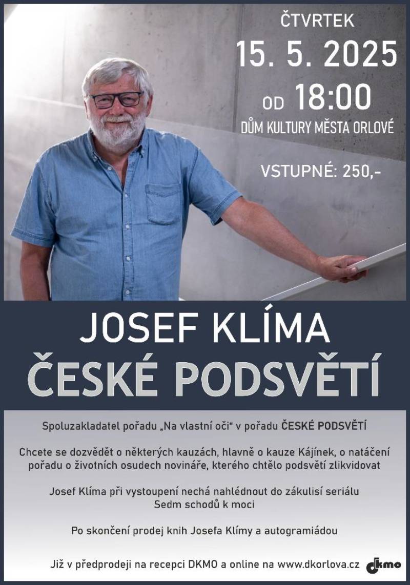 Pozvání na akci - Josef Klíma - České podsvětí
