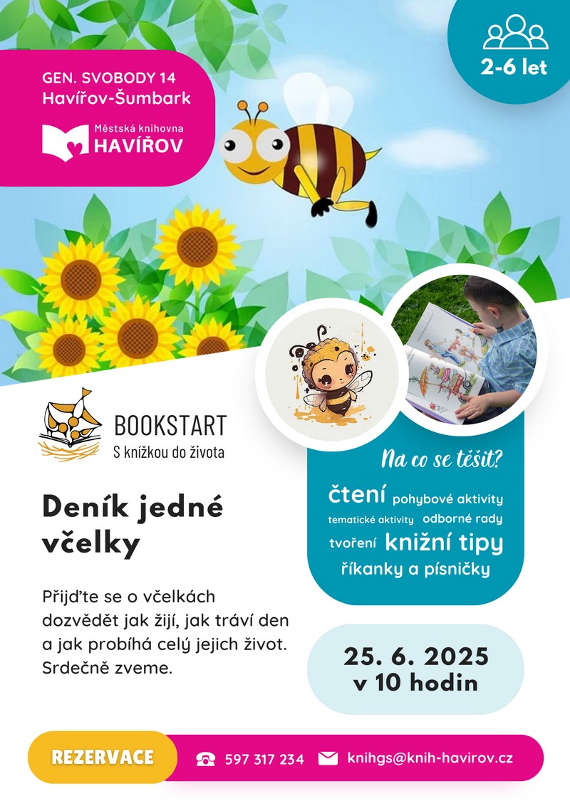 Pozvání na akci - Bookstart - Deník jedné včelky