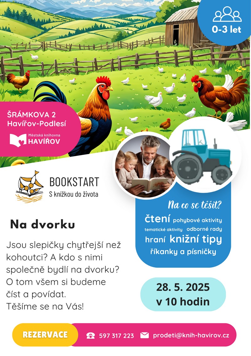 Pozvání na akci - Bookstart - Na dvorku