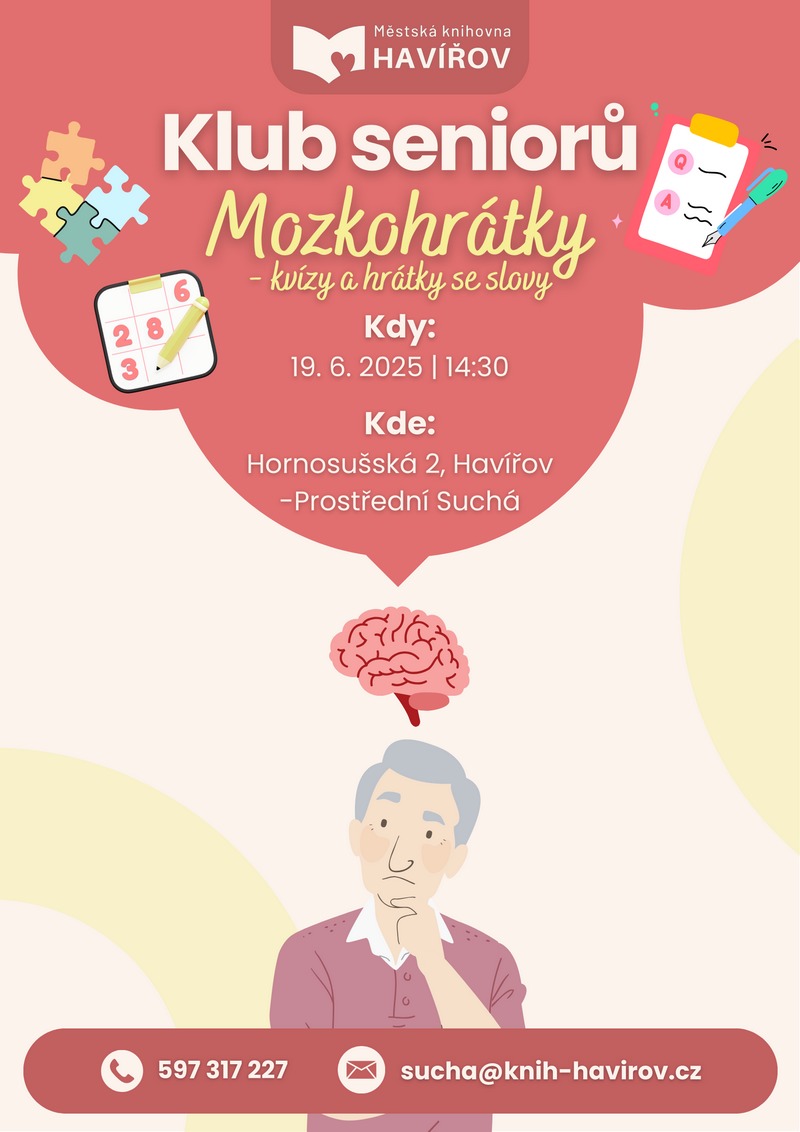 Pozvání na akci - Klub seniorů - Mozkohrátky