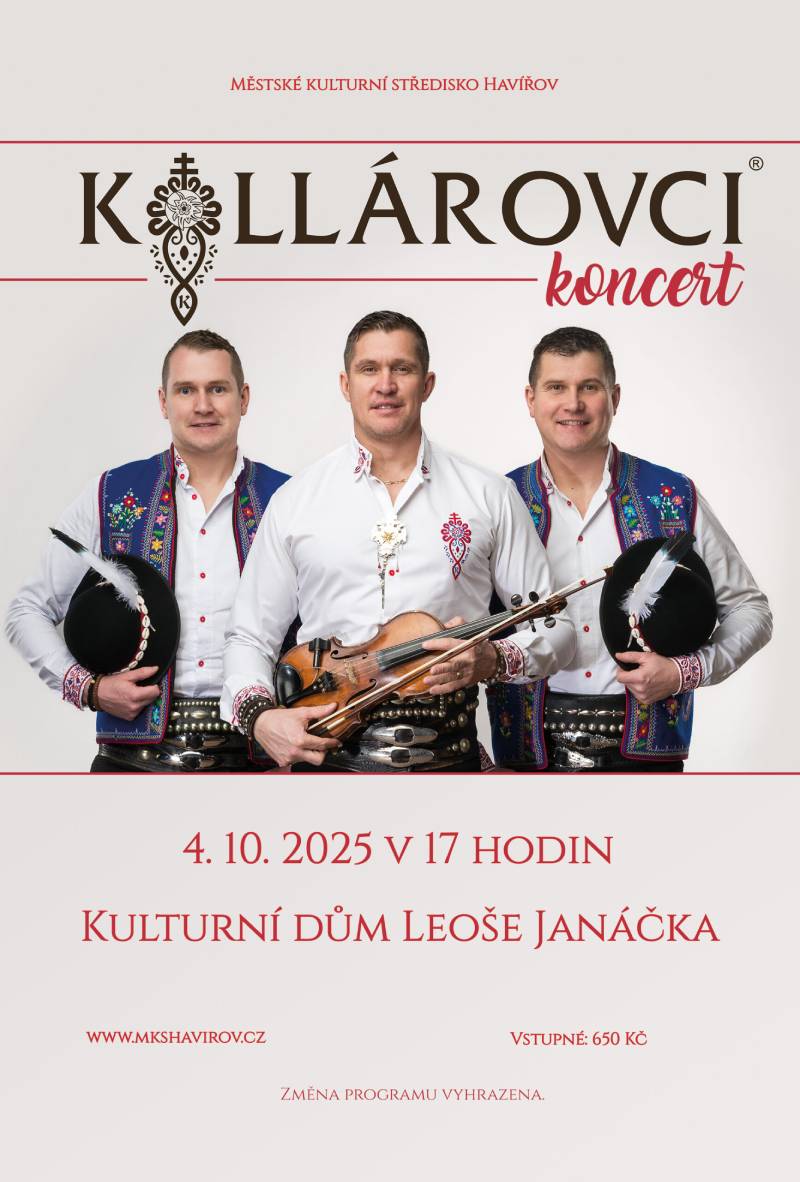 Pozvání na akci - Kollárovci - Koncert