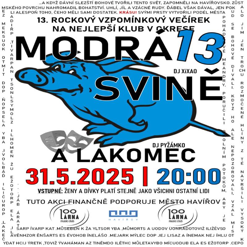 Pozvání na akci - Modrá svině a Lakomec 13