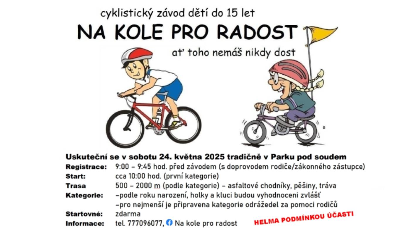 Pozvání na akci - Na kole pro radost