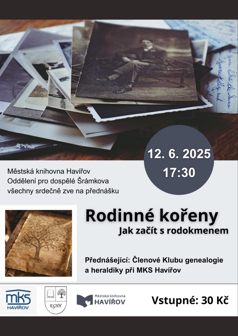 Pozvání na akci - Rodinné kořeny - jak začít s rodokmenem