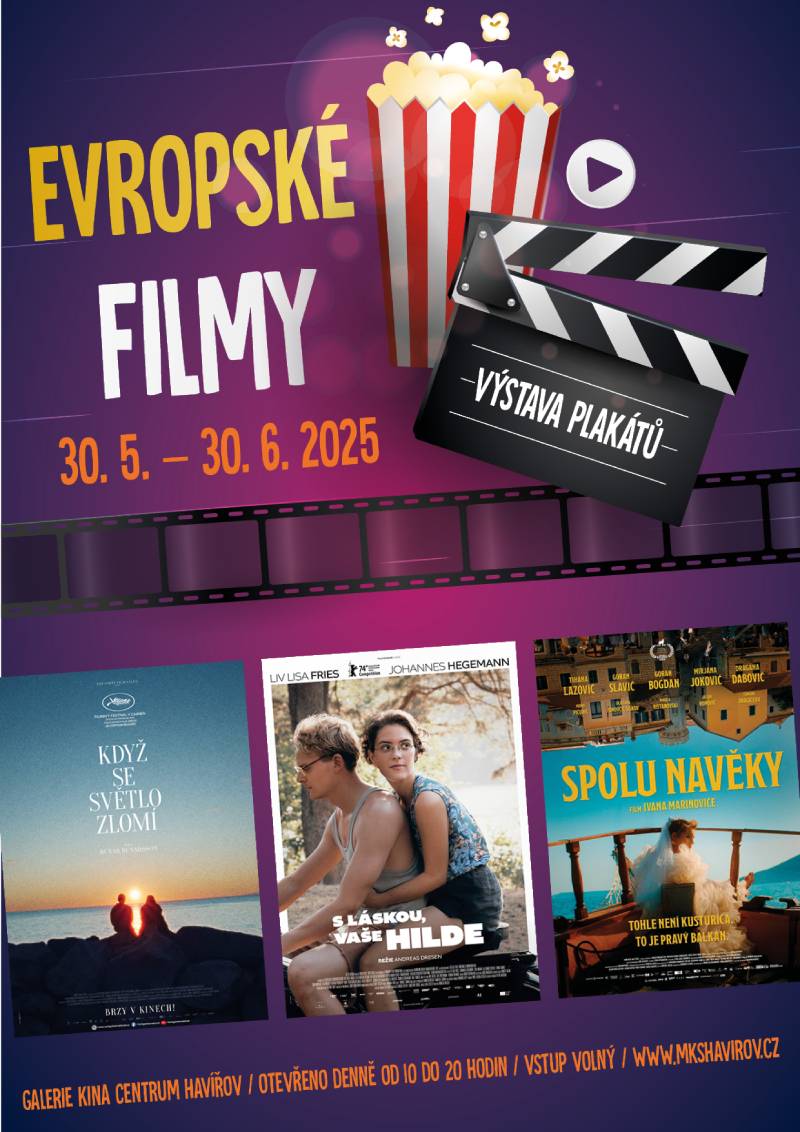 Pozvání na akci - Výstava plakátů - Evropské filmy