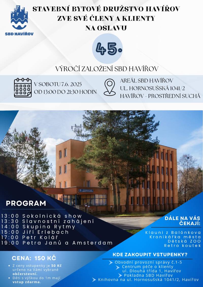 Pozvání na akci - 45. Výročí založení SBD Havířov