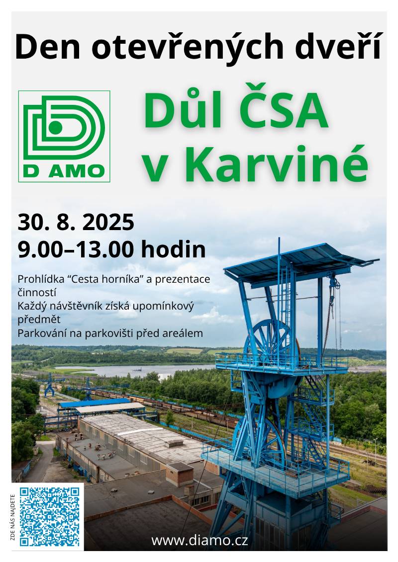 Pozvání na akci - Den otevřených dveří - Důl ČSA v Karviné
