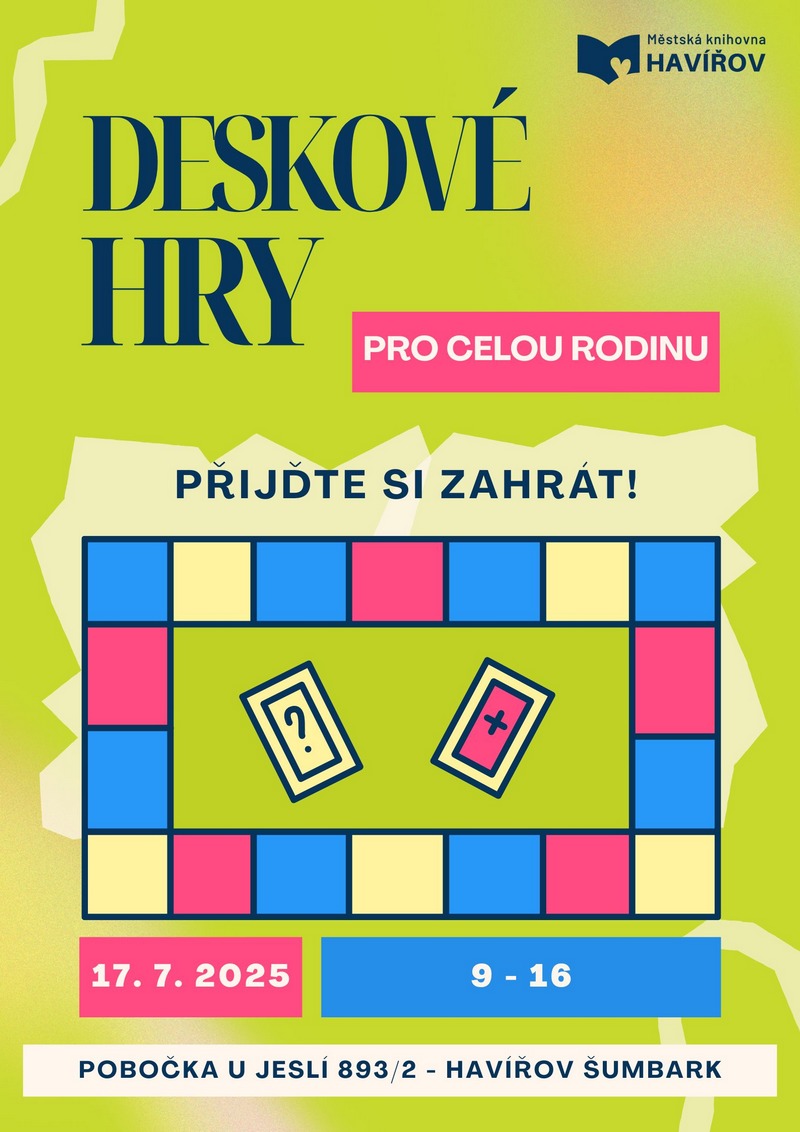 Pozvání na akci - Deskové hry pro celou rodinu
