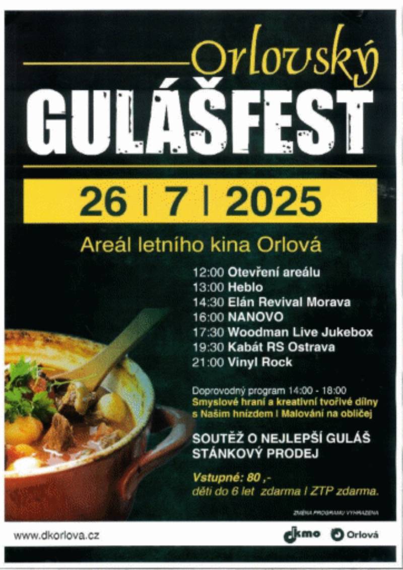 Pozvání na akci - Orlovský gulášfest