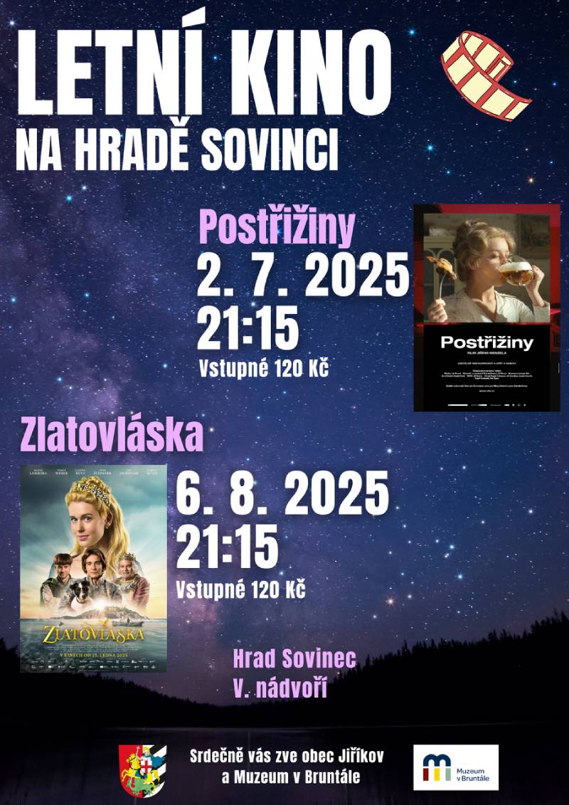 Pozvání na akci - Letní kino na hradě Sovinci