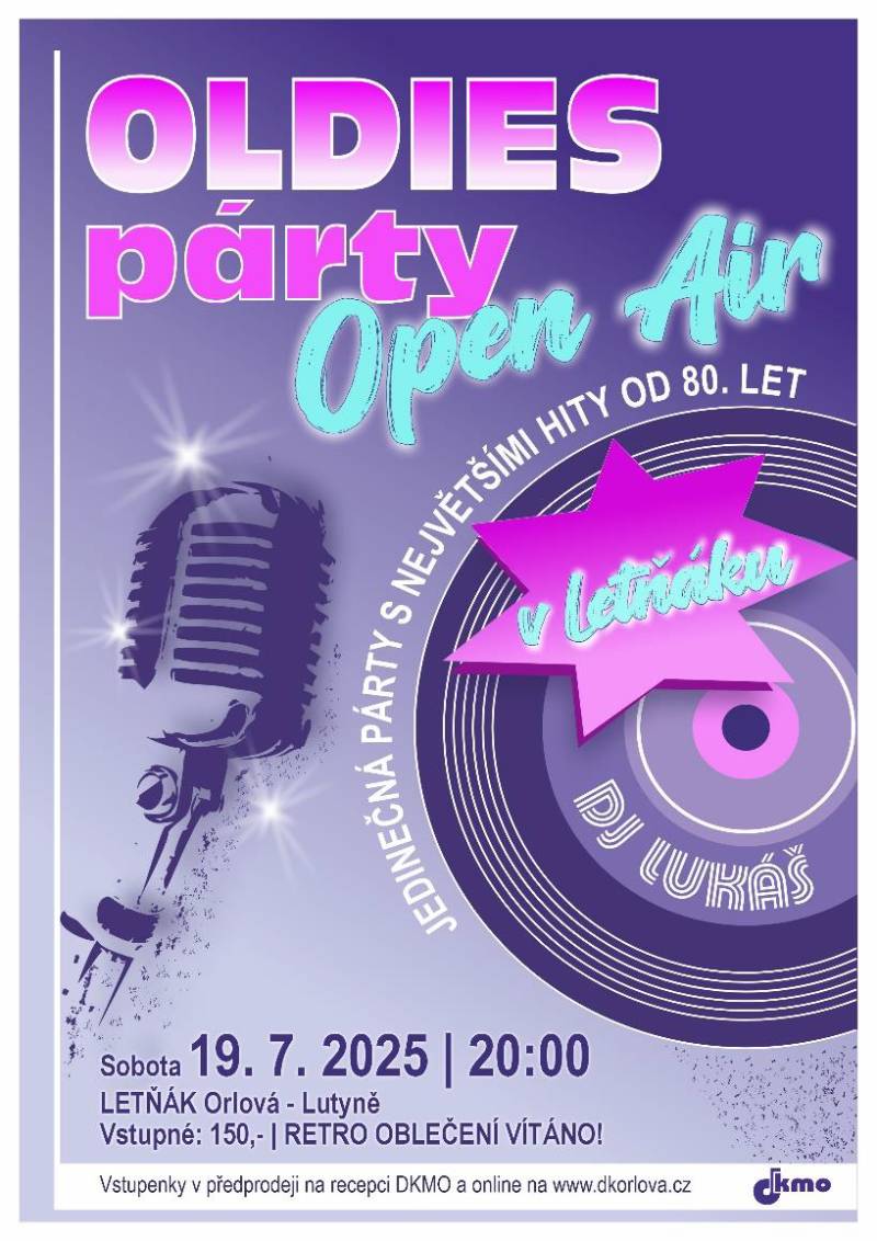Pozvání na akci - Oldies párty