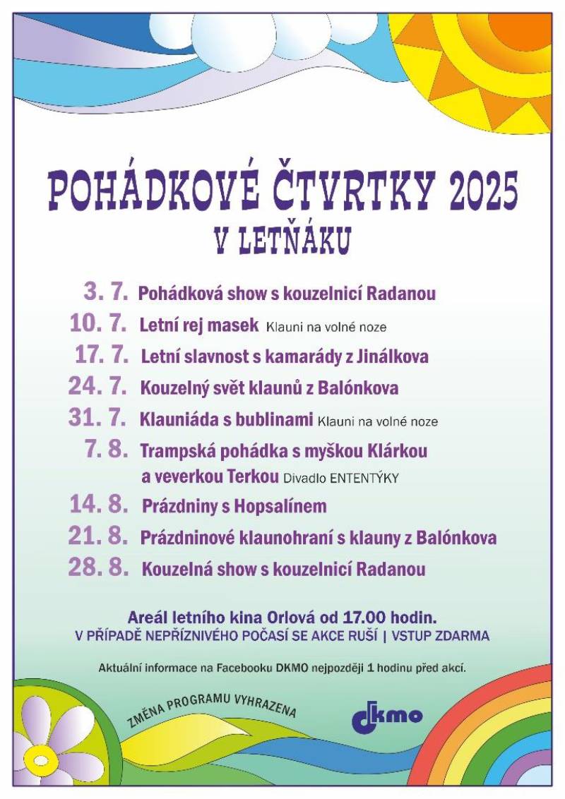 Pozvání na akci - Pohádkové čtvrtky 2025 Orlová