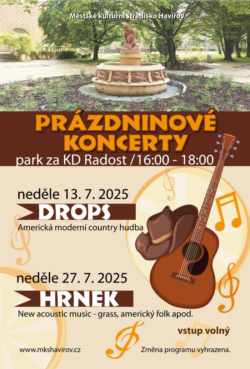 Pozvání na akci - Prázdninové country koncerty a americký folk