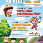 Pozvání na akci - Za kulturákem na dece - zábava s klauny
