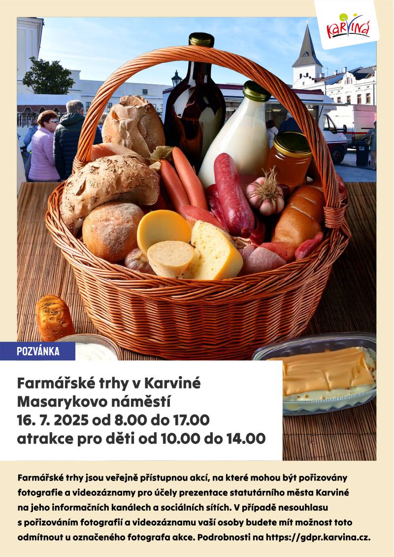 Pozvání na akci - Farmářské trhy v Karviné