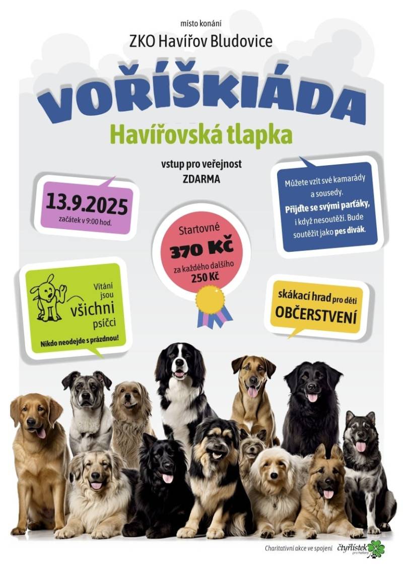Pozvání na akci - Voříškiáda - Havířovská tlapka