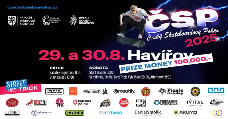 Pozvání na akci - Český skateboardový Pohár 2025