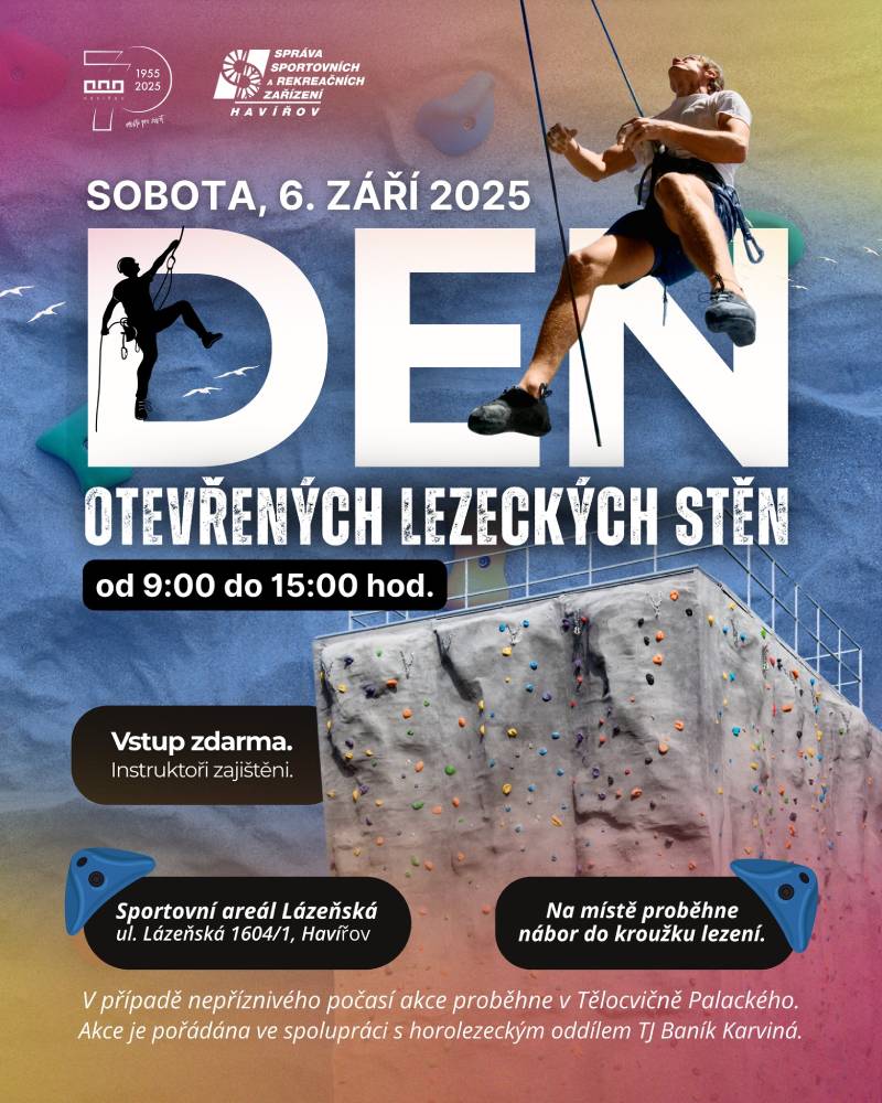 Pozvání na akci - Den otevřených lezeckých stěn