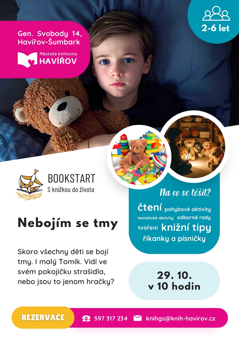 Pozvání na akci - Bookstart : Nebojím se tmy