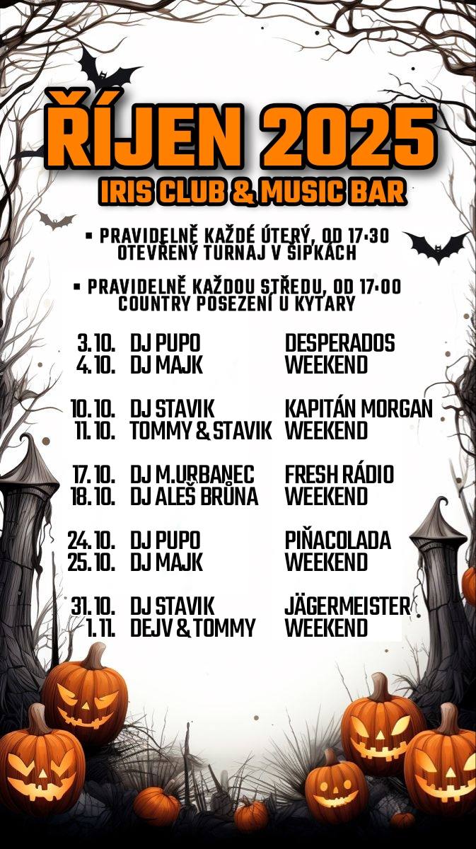Pozvání na akci - Iris club - Říjen