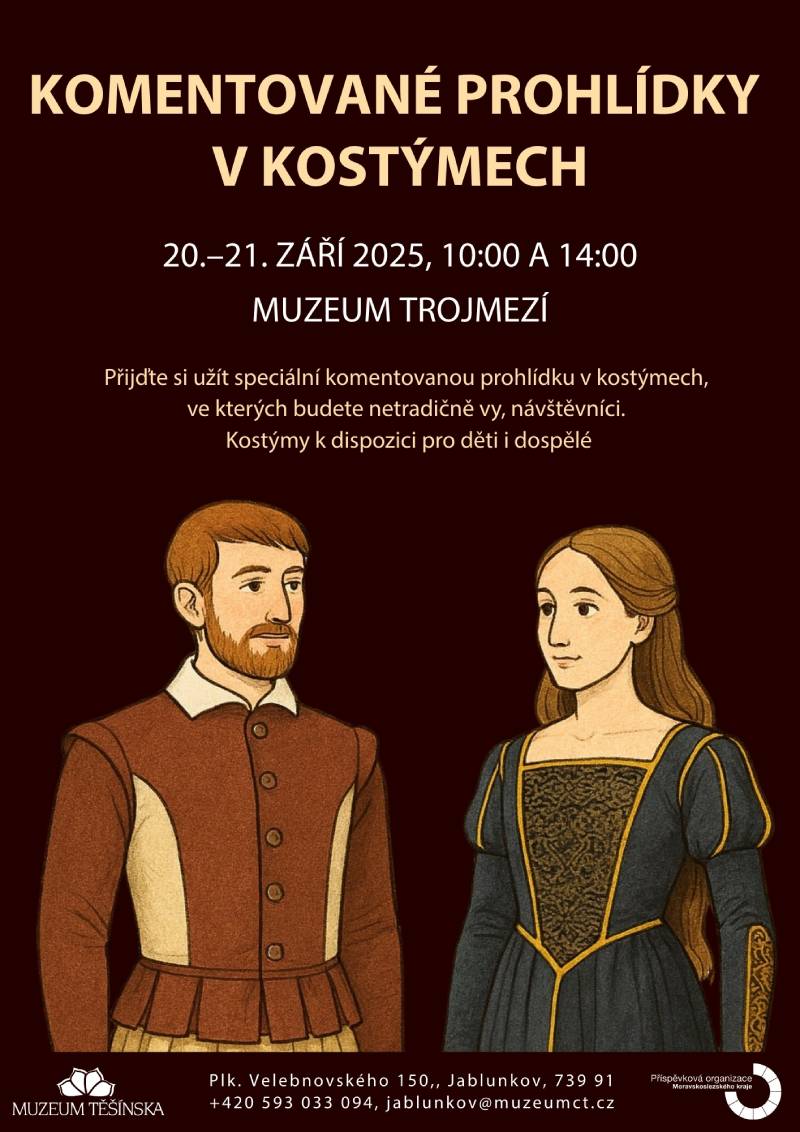 Pozvání na akci - Komentované prohlídky v kostýmech