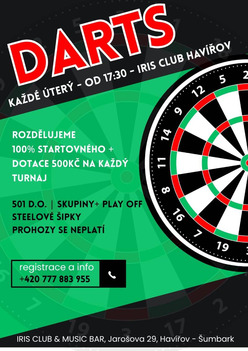 Pozvání na akci - Otevřený turnaj v šipkách