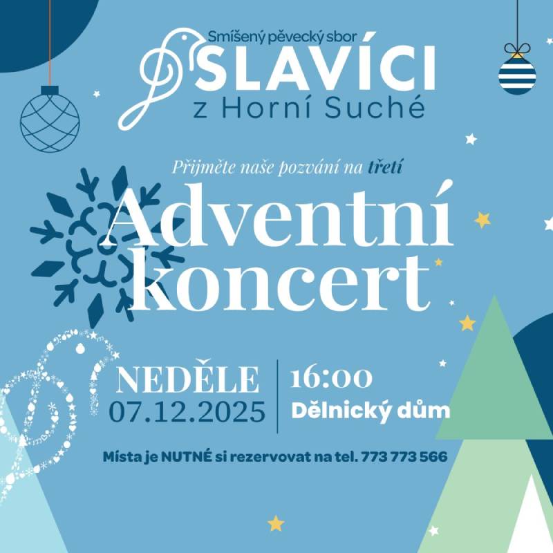 Pozvání na akci - Adventní koncert v Horní Suché