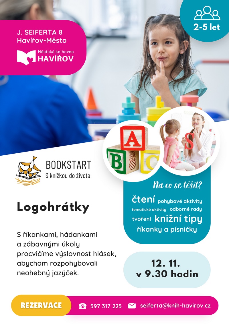 Pozvání na akci - Bookstart : Logohrátky