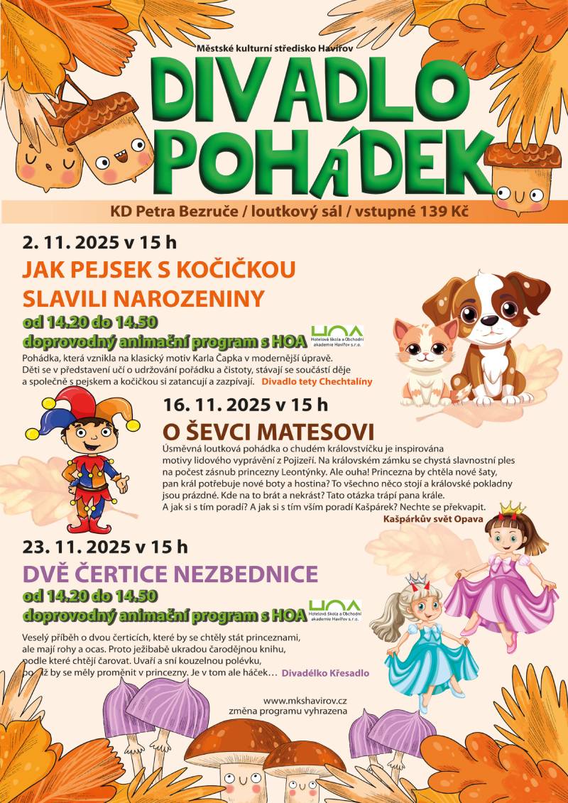 Pozvání na akci - Divadlo pohádek