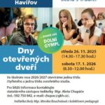 Pozvání na akci - Dny otevřených dveří Gymnázium Komenského Havířov