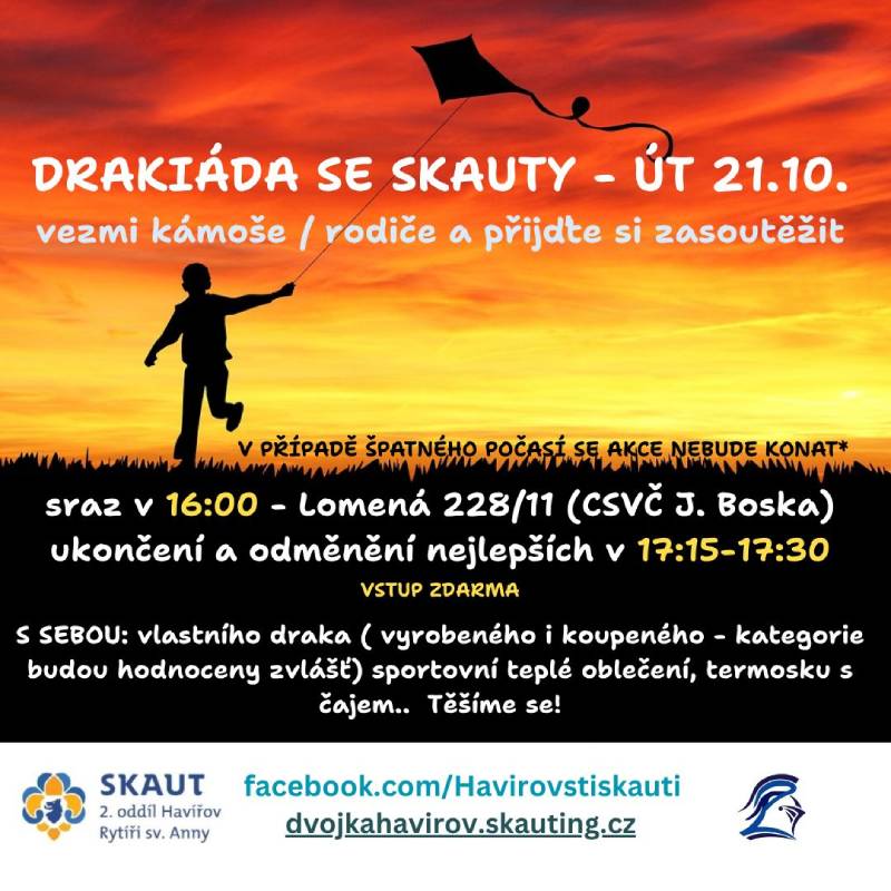 Pozvání na akci - Drakiáda se skauty