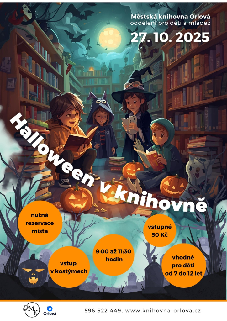 Pozvání na akci - Halloween v knihovně Orlová