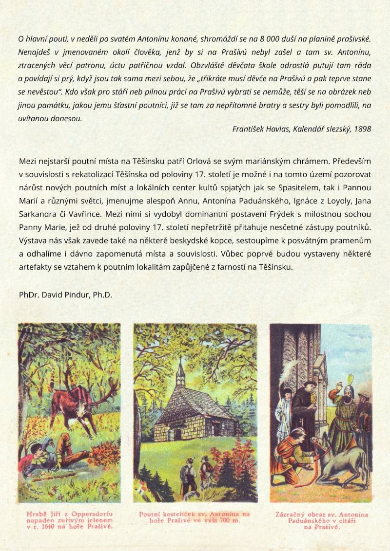 Pozvání na akci - Poutní místa na Těšínsku